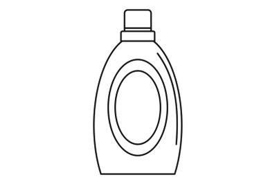 Wash clean bottle icon, outline style
