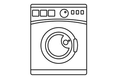 Wash machine icon, outline style