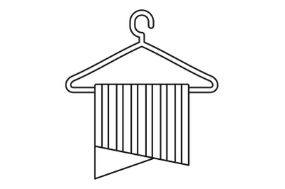 Clean towel icon, outline style