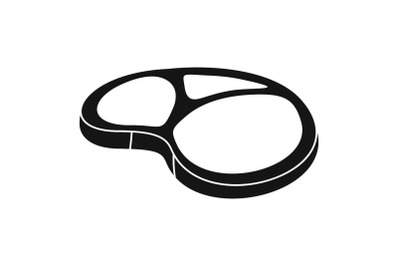 Tbone steak icon, simple style