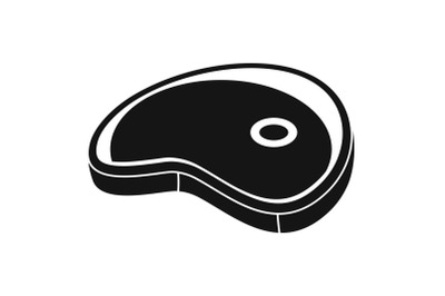 Cow steak icon, simple style