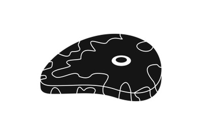 Pork steak icon, simple style