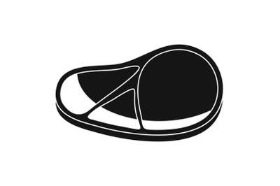 Raw steak icon, simple style