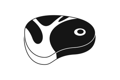 Beef steak icon, simple style