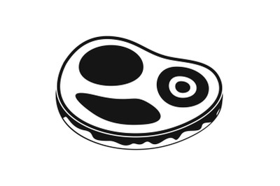 Fresh steak icon, simple style