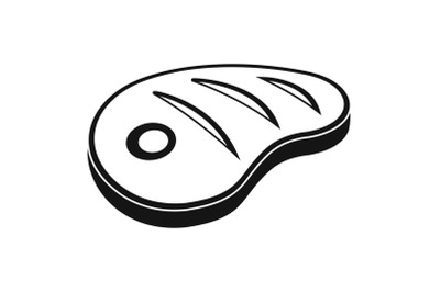 Dinner steak icon, simple style