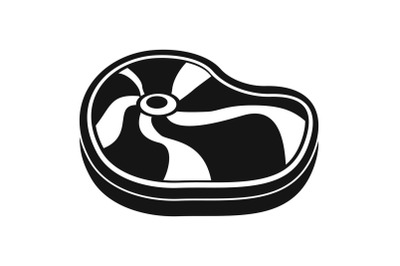 Meat steak icon, simple style