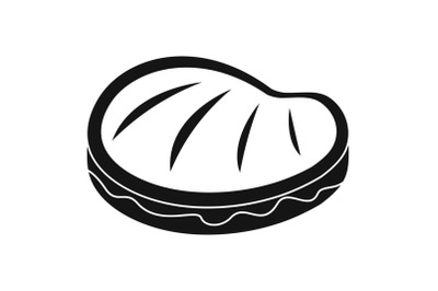 Bbq steak icon, simple style