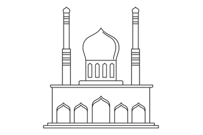 Islam temple icon, outline style