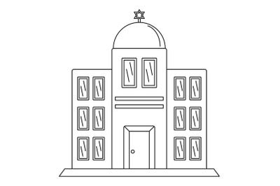 Synagogue icon, outline style