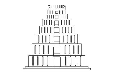 Hindi temple icon, outline style