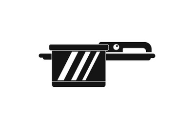 Hot saucepan icon, simple style