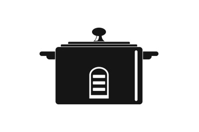 Digital saucepan icon, simple style