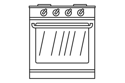 New oven icon, outline style