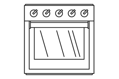 Big gas cooker icon, outline style