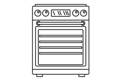 Gas cooker icon, outline style