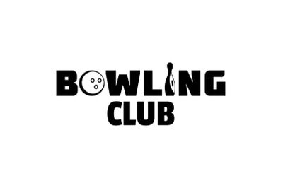 Bowling new club logo, simple style