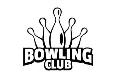 Old bowling logo, simple style
