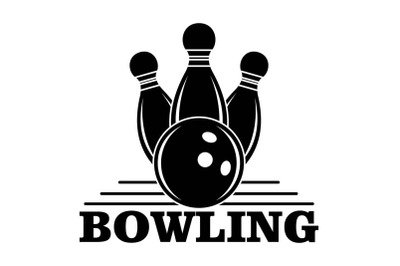 Bowling logo, simple style