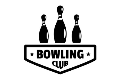 Bowling club logo, simple style