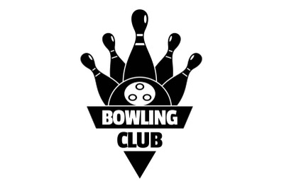 Bowling old club logo, simple style