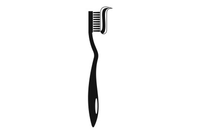 Toothbrush icon, simple style