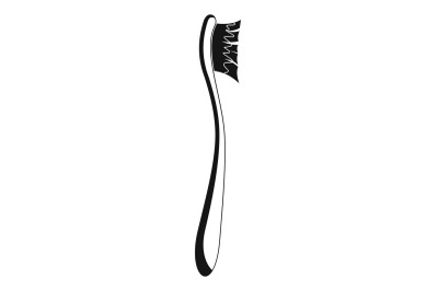 Kid toothbrush icon, simple style
