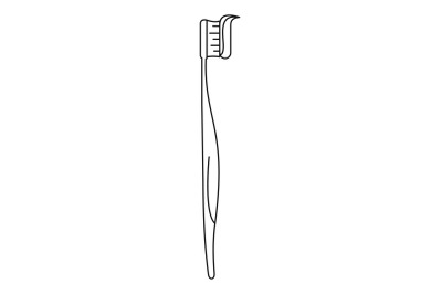 Toothpaste toothbrush icon, outline style