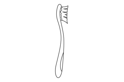 Kid toothbrush icon, outline style