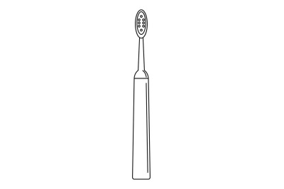 Soft toothbrush icon, outline style