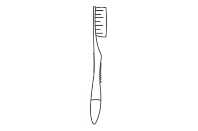 Medium toothbrush icon, outline style