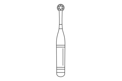 Brand electric toothbrush icon, outline style