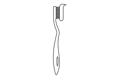 Toothbrush icon, outline style