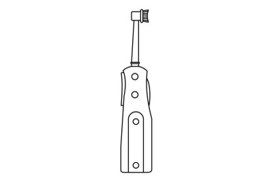 Electric toothbrush icon, outline style