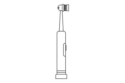 Electrical toothbrush icon, outline style