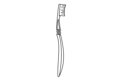 Dental tootbrush icon, outline style