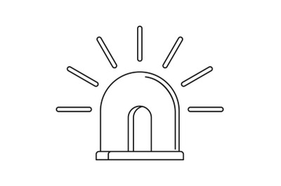 Light police icon, outline style