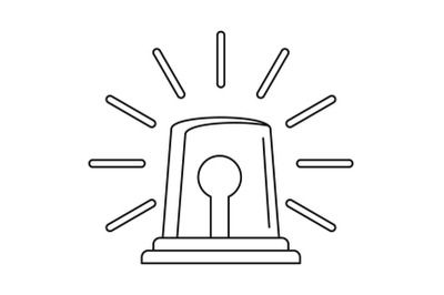 Alarm siren icon, outline style