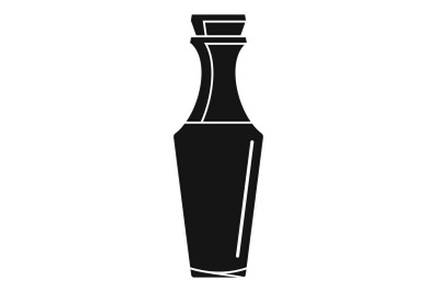 Glass bottle icon, simple style