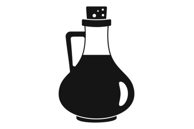 Italian olive oil bottle icon, simple style