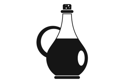 Traditional olive oil bottle icon, simple style