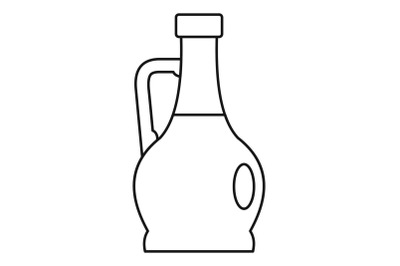 Olive bottle icon, outline style