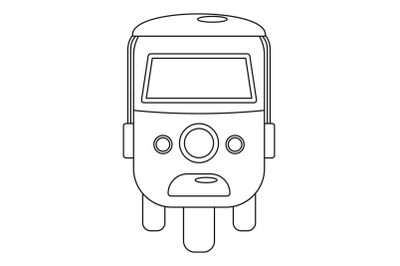 Rickshaw icon, outline style