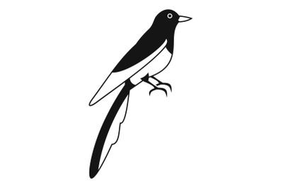 Magpie icon, simple style