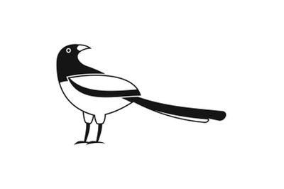 Famous magpie icon, simple style