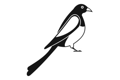 Male magpie icon, simple style