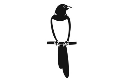Tree stay magpie icon, simple style