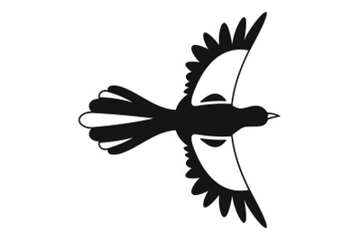 Air fly magpie icon, simple style