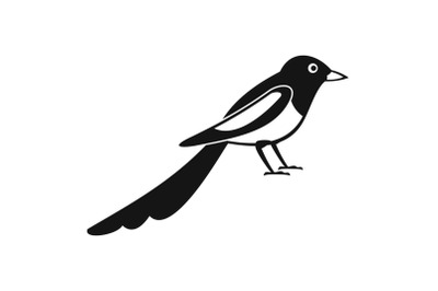 Young magpie icon, simple style