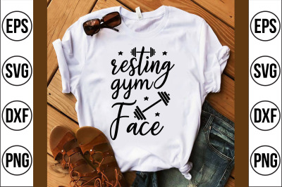 resting gym face svg cut file